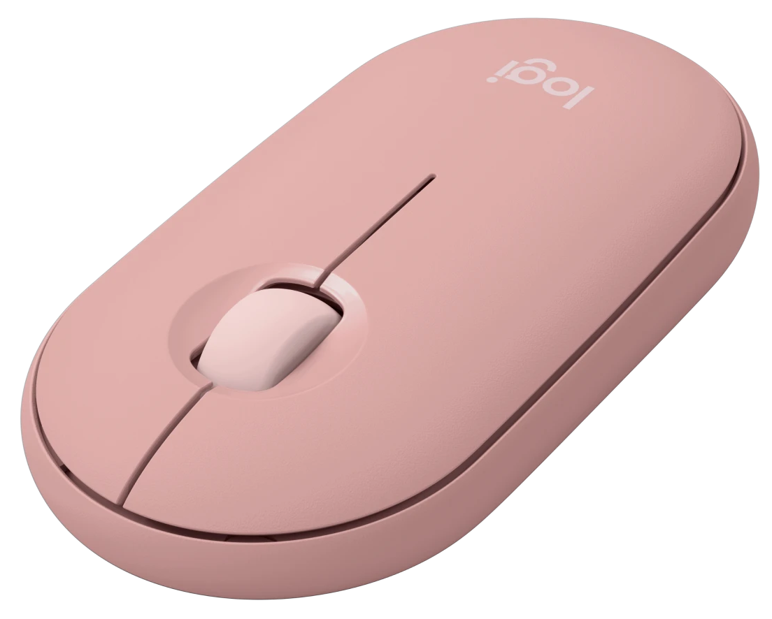 LOGITECH Pebble Mouse 2 M350s vezeték nélküli optikai egér, Bluetooth, rózsaszín (910-007014)