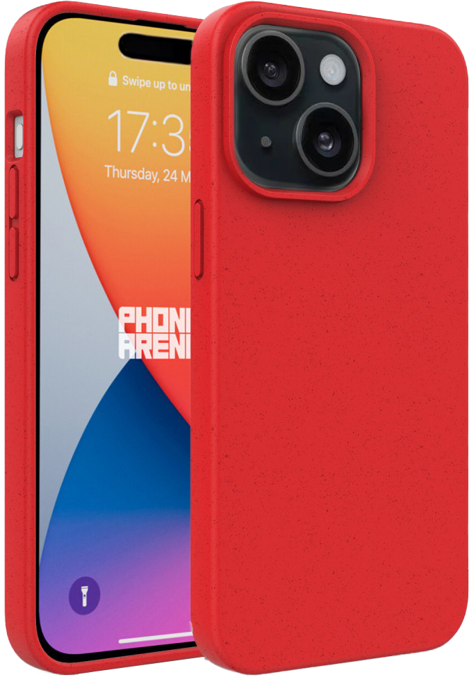 CASE AND PRO GoGreen iPhone 15 Plus, piros (GREEN-IPH15P-R)