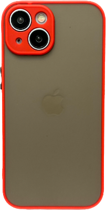 CASE AND PRO iPhone 15 Plus műanyag tok, piros-fekete (MATT-IPH15P-RBK)