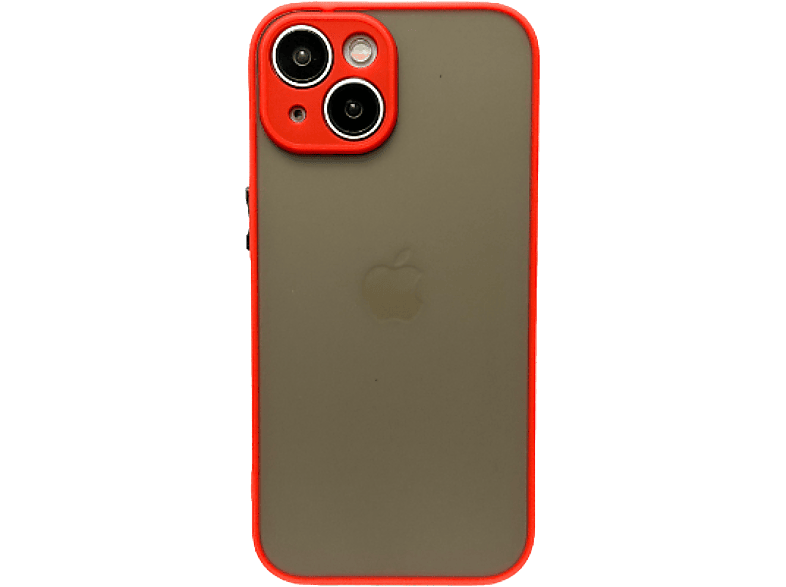 CASE AND PRO iPhone 15 Plus műanyag tok, piros-fekete (MATT-IPH15P-RBK)