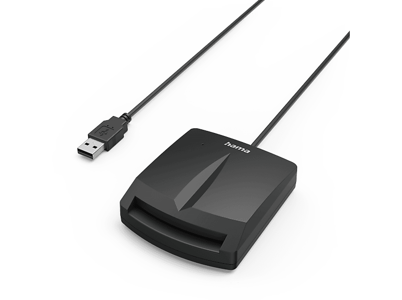 Lector de tarjetas - Hama, Con chip ''Single'', Para inteligentes/DNI, USB-A, Negro