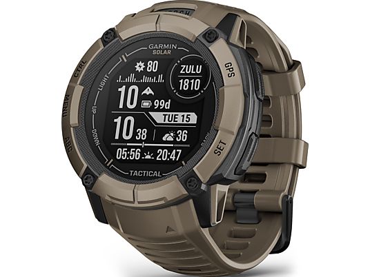 GARMIN Instinct 2X Solar - Tactical Edition - GPS-Smartwatch (145-228 mm, Silikon, Olivgrün)