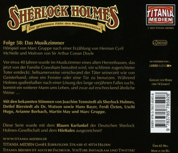 Holmes Sherlock - Das Musikzimmer - Folge 58  - (CD)