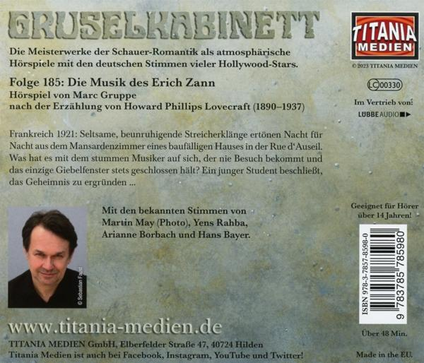 Gruselkabinett - Die Musik des Erich Zann - Folge 185  - (CD)
