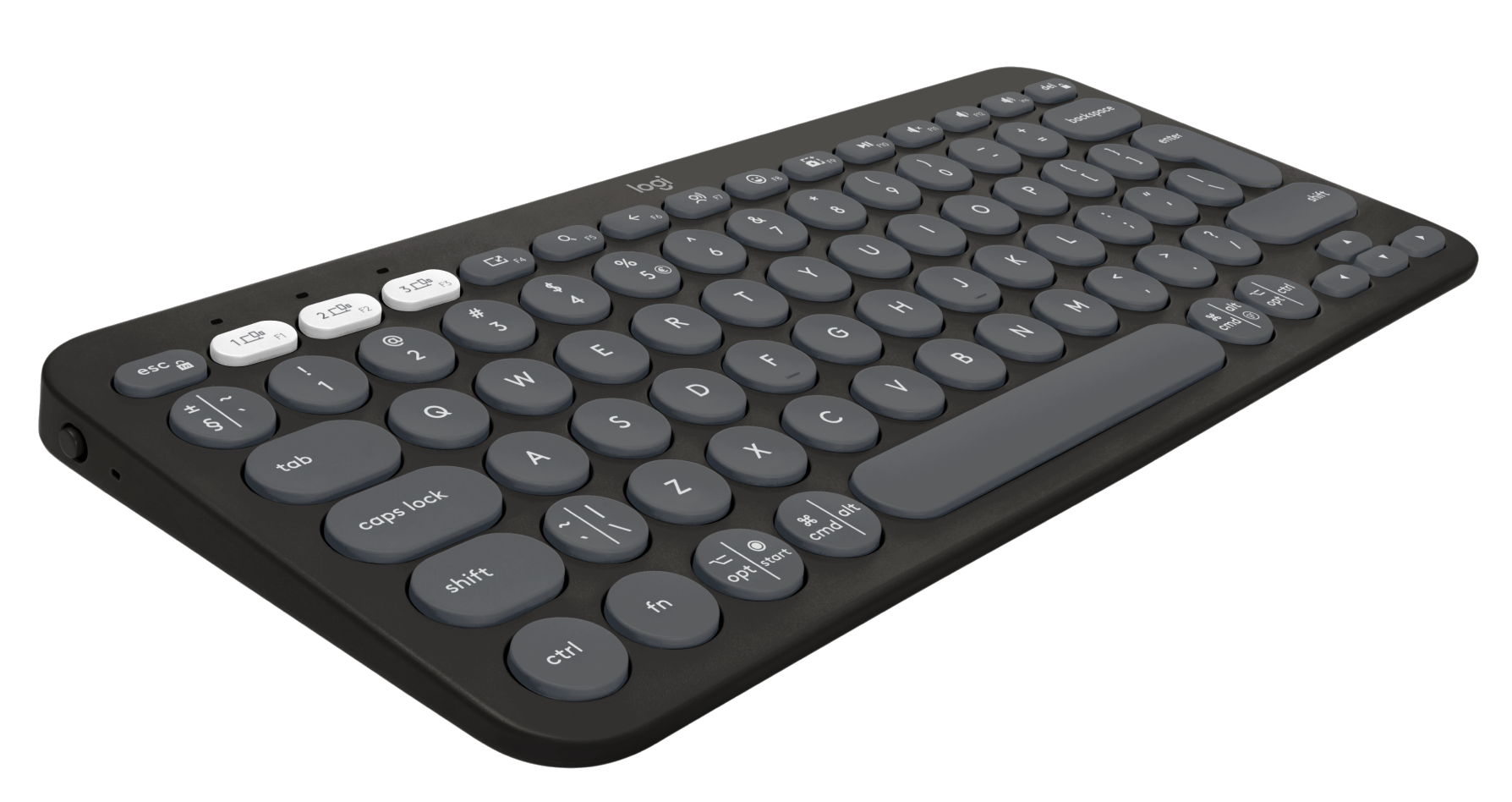 LOGITECH Pebble Keys 2 K380s vezeték nélküli billentyűzet, BT, US Angol kiosztás, grafitszürke (920-011851)