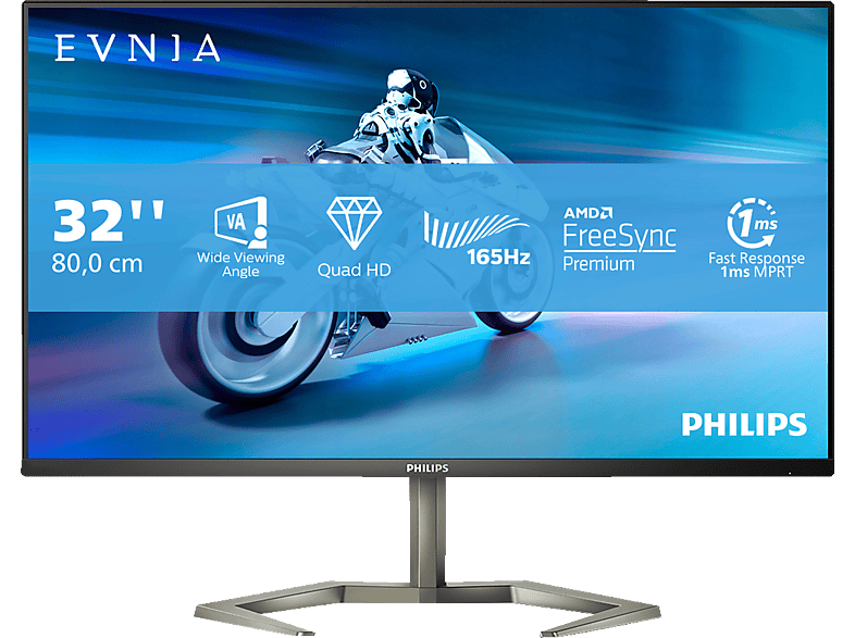 PHILIPS Evnia 32M1N5500VS 31,5 Zoll QHD Gaming Monitor mit Low input ...