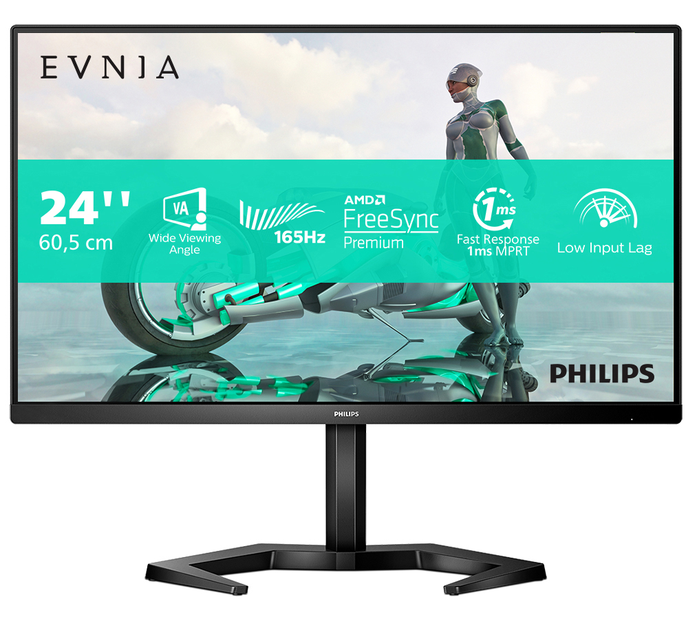 PHILIPS Evnia 24M1N3200VA 23,8 Zoll  Full-HD  Gaming Monitor  1 ms Reaktionszeit  