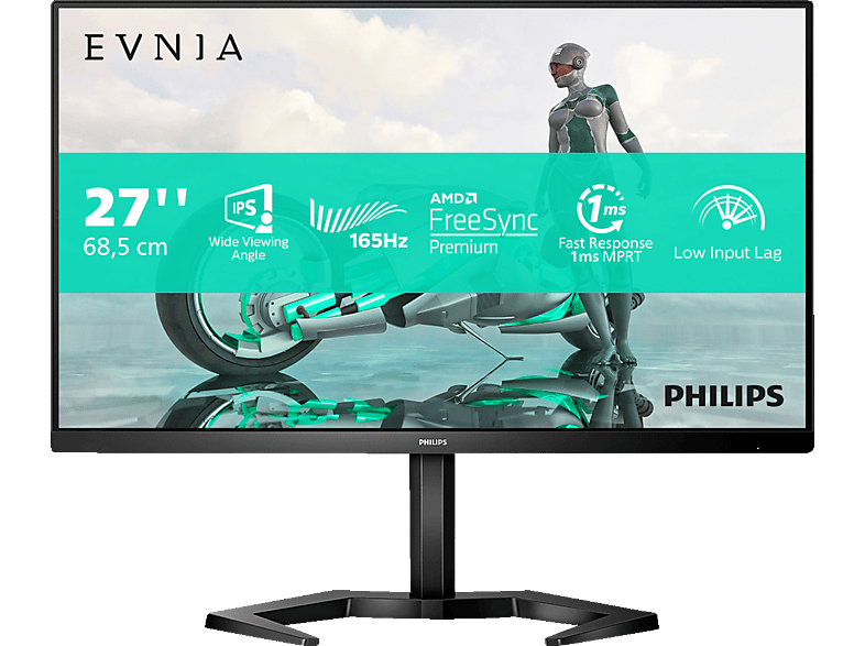 PHILIPS Evnia 27M1N3200ZA/00 27 (1 ms Zoll Hz) 165 Gaming Monitor Full-HD Reaktionszeit