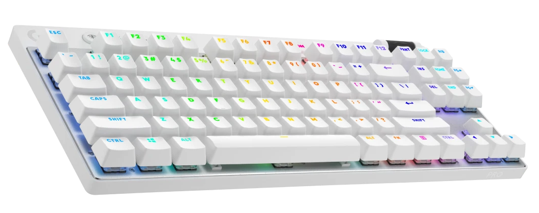 LOGITECH G PRO X TKL Lightspeed vezeték nélküli gaming billentyűzet, US Angol kiosztás, fehér (920-012148)