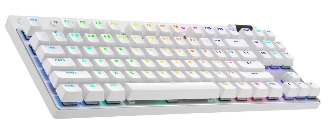 LOGITECH G PRO X TKL Lightspeed vezeték nélküli gaming billentyűzet, UK Angol kiosztás, fehér (920-012147)
