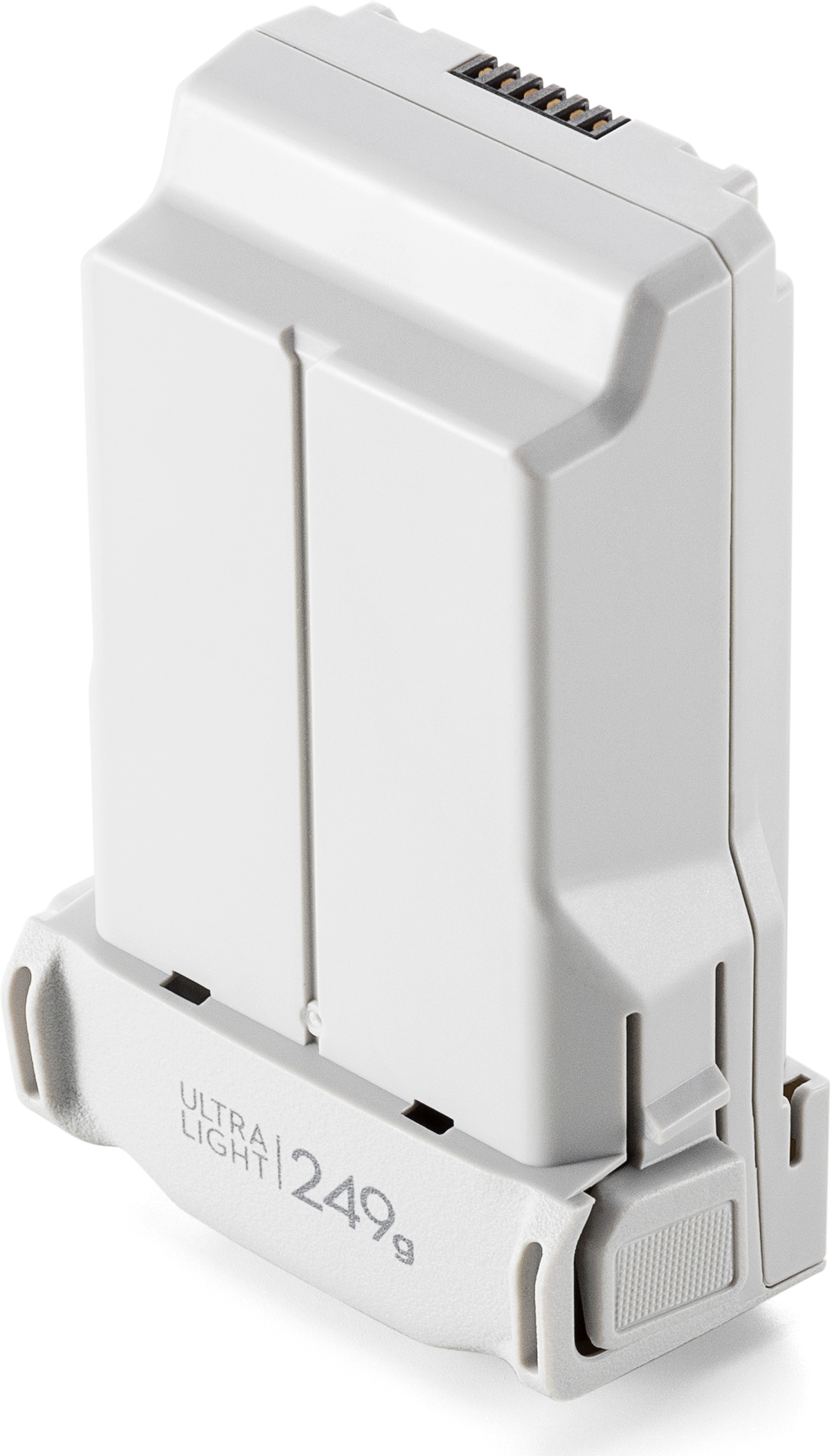 Weiße Drohnenbatterie mit 'Ultra Light 249g' Aufdruck.