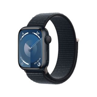 REACONDICIONADO B: Apple Watch Series 9 (2023), GPS, 41 mm, Gesto de doble toque, Caja de aluminio medianoche, Correa Sport Loop medianoche