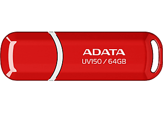 ADATA UV150 64GB Pendrive, USB 3.2, piros (AUV150-64G-RRD)