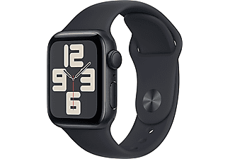 APPLE Watch SE 2023 GPS, 40mm, éjfekete alumíniumtok, éjfekete sportszíj, S/M (MR9X3QH/A)