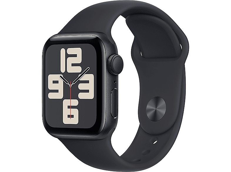 APPLE Watch SE 2023 GPS, 40mm, éjfekete alumíniumtok, éjfekete sportszíj, S/M (MR9X3QH/A)