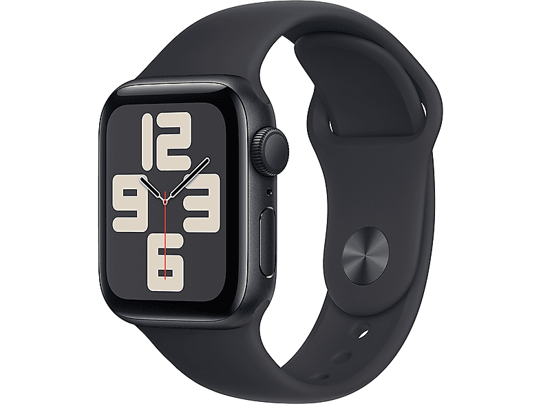 APPLE Watch SE 2023 GPS, 40mm, éjfekete alumíniumtok, éjfekete sportszíj, M/L (MR9Y3QH/A)