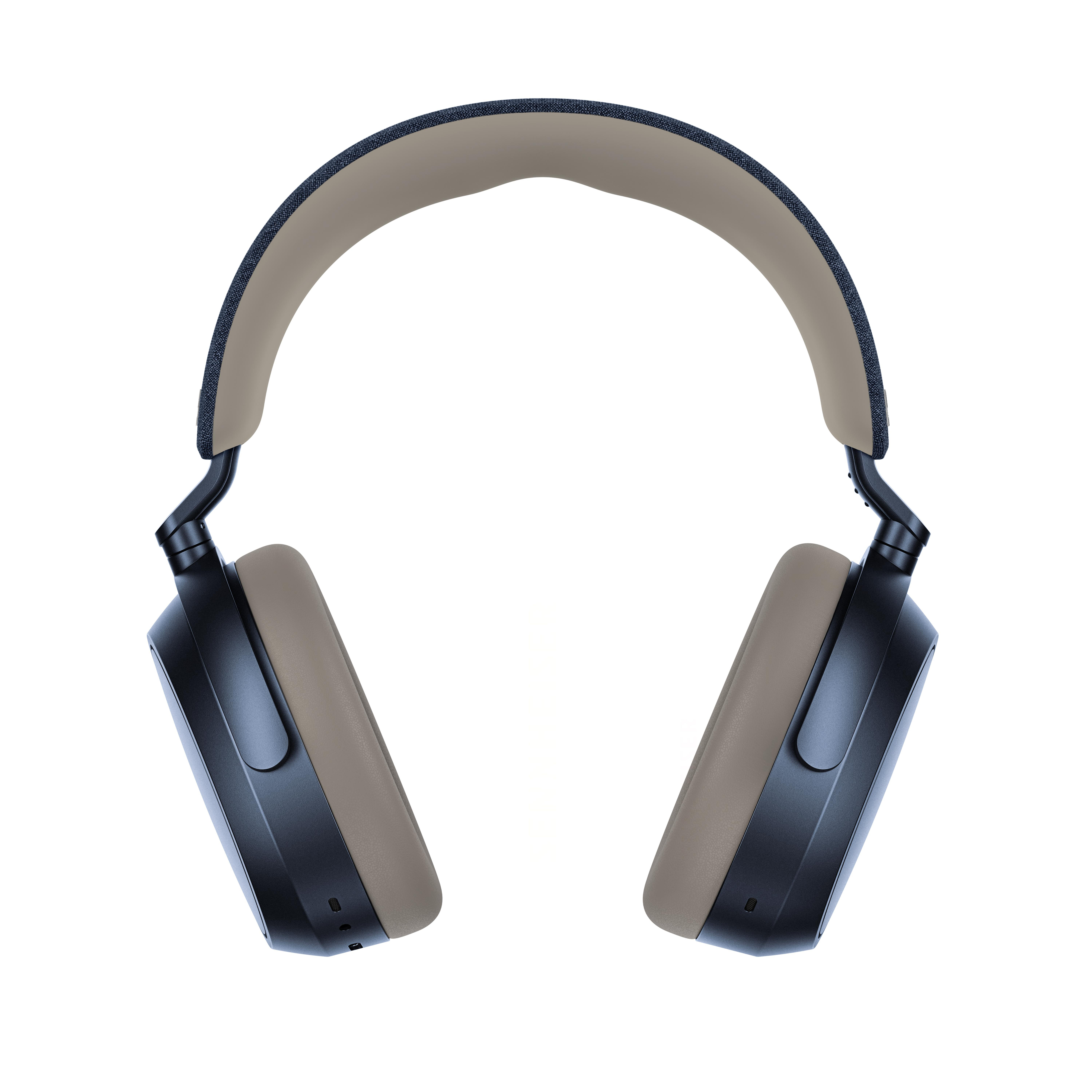 Over-Ear-Kopfhörer mit grauem Kopfbügel und Ohrmuscheln sowie schwarzem Rahmen.