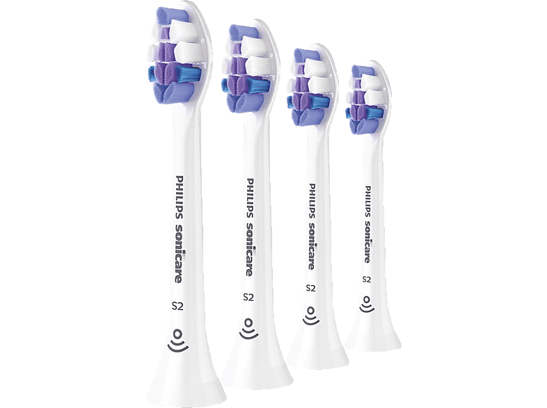 PHILIPS Sonicare HX6054/10 S2 Sensitive 4er-Pack Aufsteckbürsten