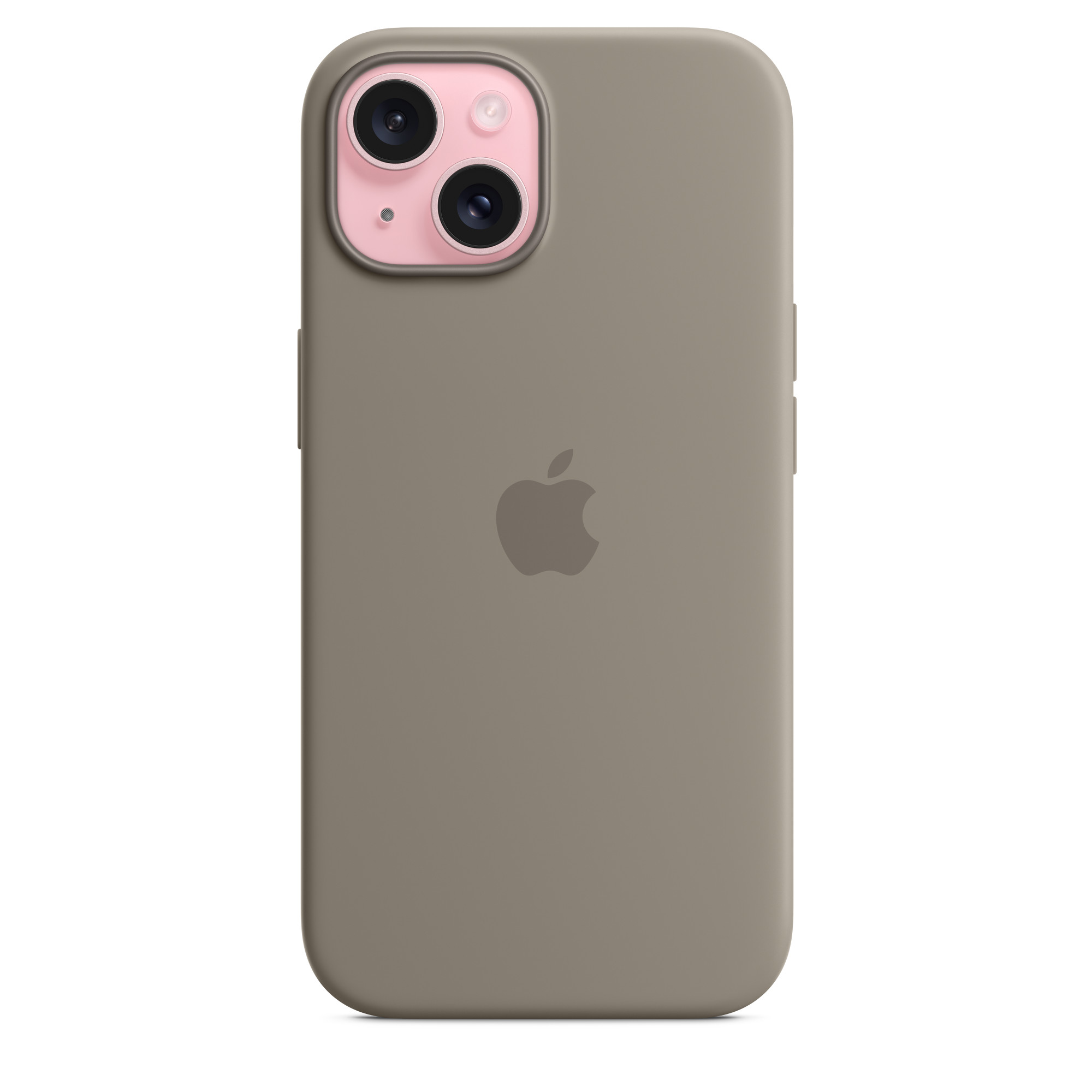 iPhone 15 için MagSafe Silikon Telefon Kılıfı Kil Rengi