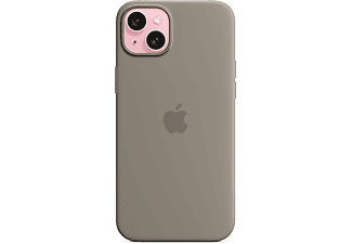 APPLE iPhone 15 Plus için MagSafe Silikon Telefon Kılıfı Kil Rengi