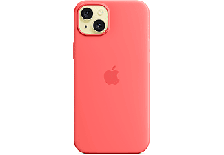 APPLE iPhone 15 Plus için MagSafe Silikon Telefon Kılıfı Guava