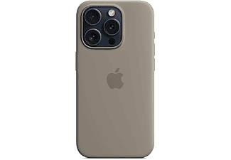APPLE iPhone 15 Pro için MagSafe Silikon Telefon Kılıfı Kil Rengi