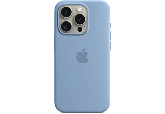 APPLE iPhone 15 Pro için MagSafe Silikon Telefon Kılıfı Buz Mavi