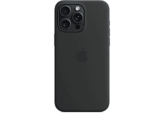 APPLE iPhone 15 Pro Max için MagSafe Silikon Telefon Kılıfı Siyah