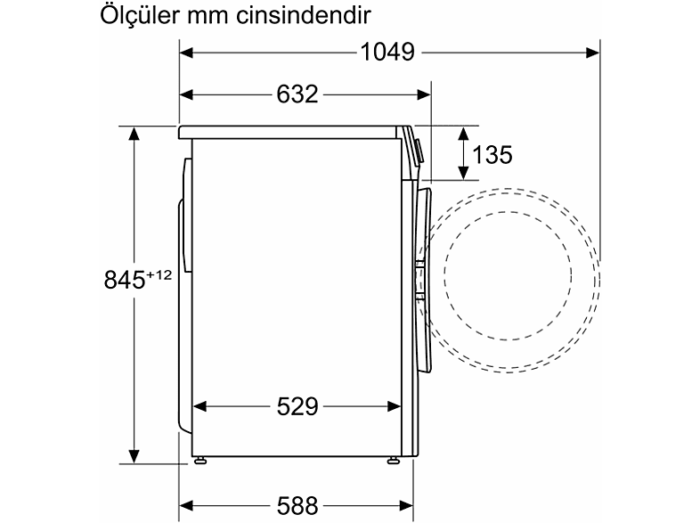 BOSCH WGA142X2TR 9 Kg 1200 Devir Çamaşır Makinesi Beyaz_9