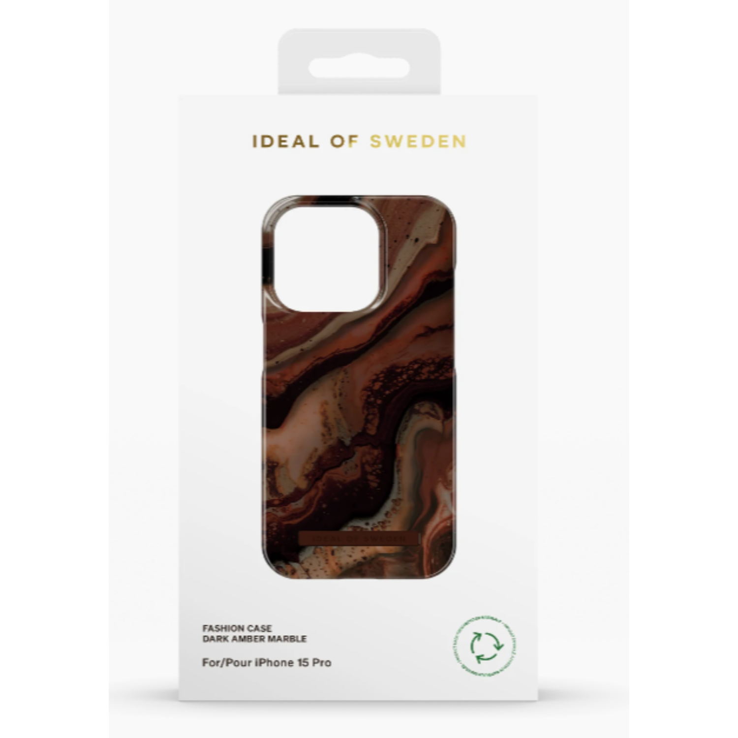 IDEAL OF SWEDEN Cover iPhone 15 Pro Dark Amber Marble (DS FC488-IP15P)