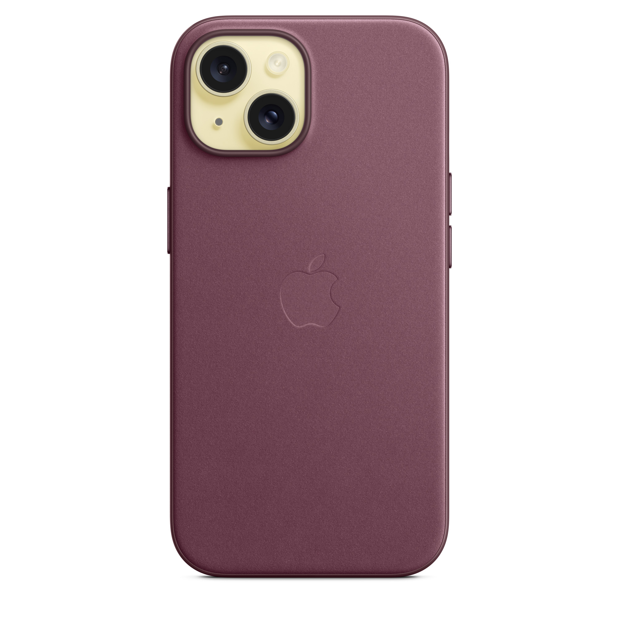 Apple logosu bulunan mor iPhone kılıfı. Kılıf, arka tarafı ve kamera alanını kaplar.