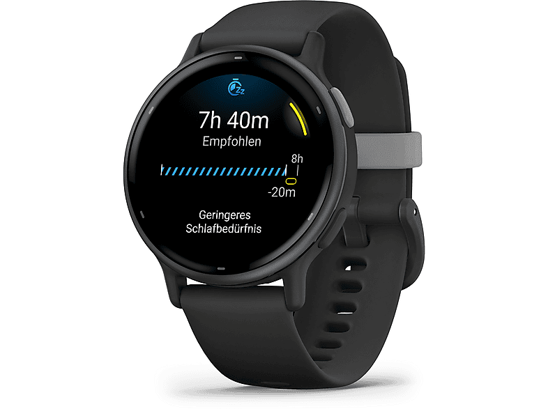 GARMIN VIVOACTIVE® 5 MUSIC Smartwatch faserverstärktes Polymer Silikon, 20mm, Schwarz/Schiefergrau