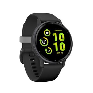 GARMIN VIVOACTIVE® 5 MUSIC Smartwatch faserverstärktes Polymer Silikon, 20mm, Schwarz/Schiefergrau 