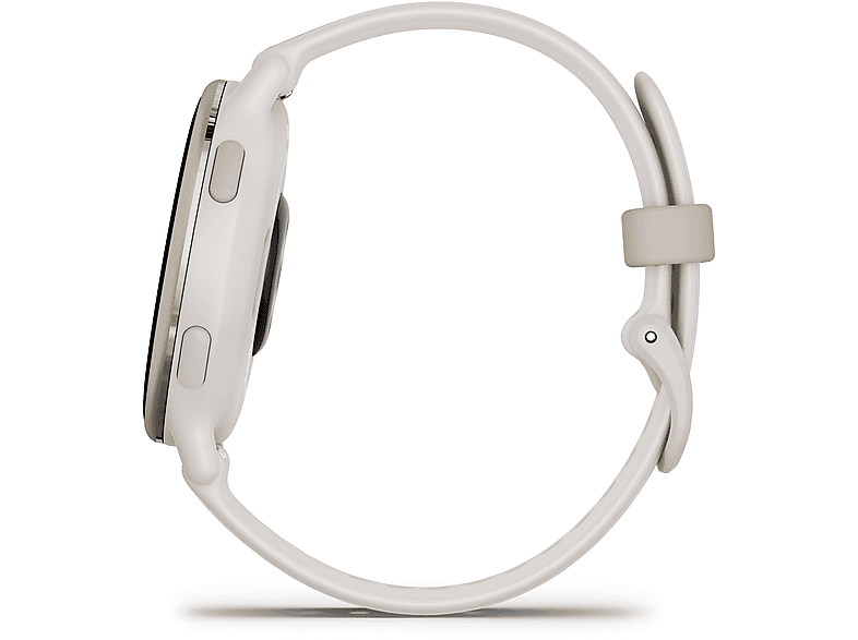 GARMIN VIVOACTIVE® 5 MUSIC Smartwatch faserverstärktes Polymer Silikon, 20mm, Elfenbein/Cremegold