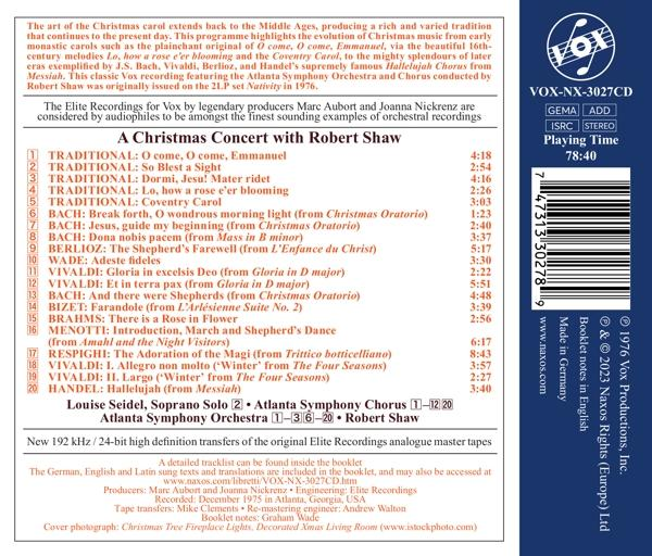 Seidel,Louise/Shaw,Robert/Atlanta Symphony - A Christmas Concert with Robert Shaw  - (CD)