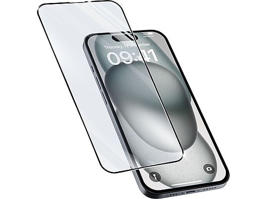 CELLULARLINE Impact Glass Capsule - Schutzglas (Passend für Modell: Apple iPhone 15 Plus / 15 Pro Max)