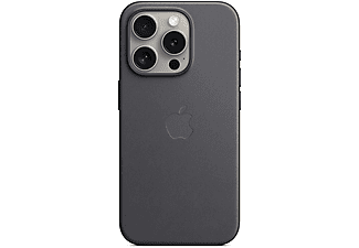 APPLE iPhone 15 Pro MagSafe Mikro Dokuma Telefon Kılıfı Siyah