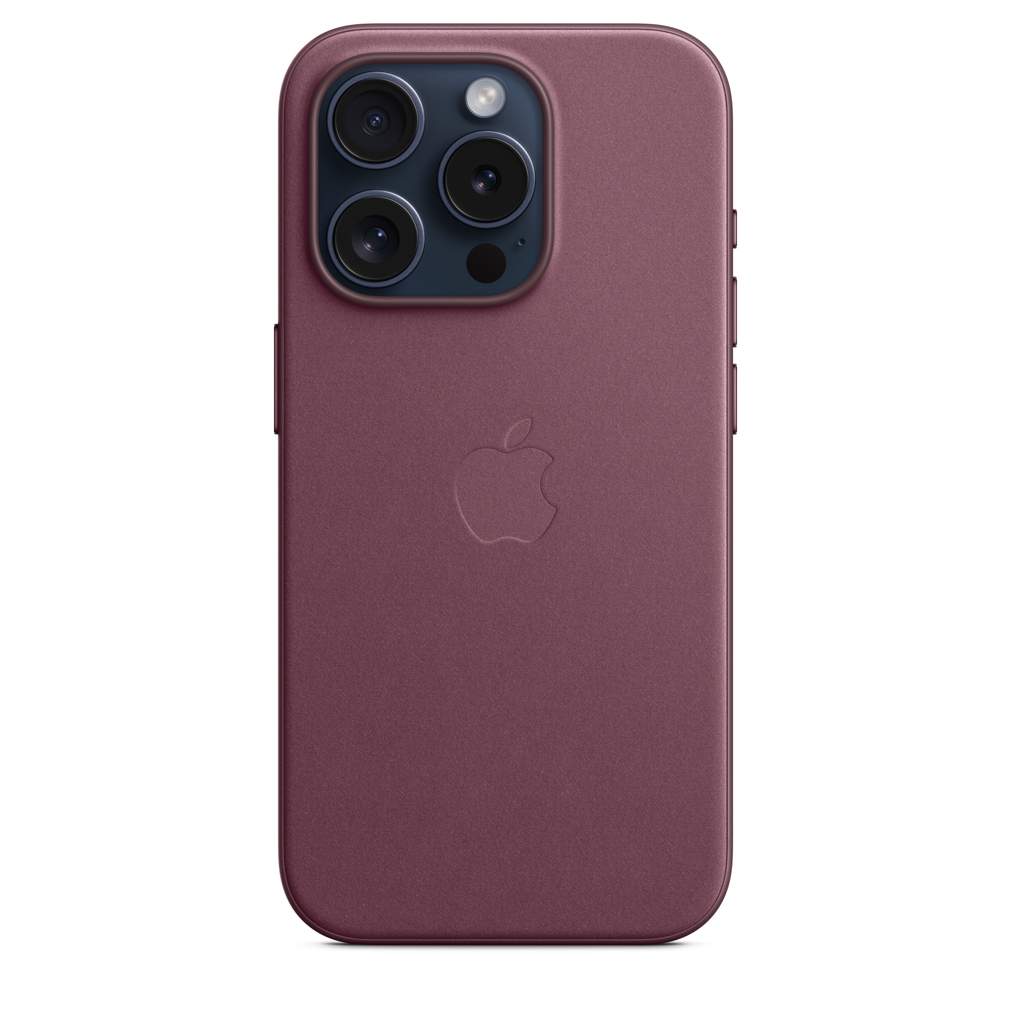 APPLE iPhone 15 Pro MagSafe Mikro Dokuma Telefon Kılıfı Karadut