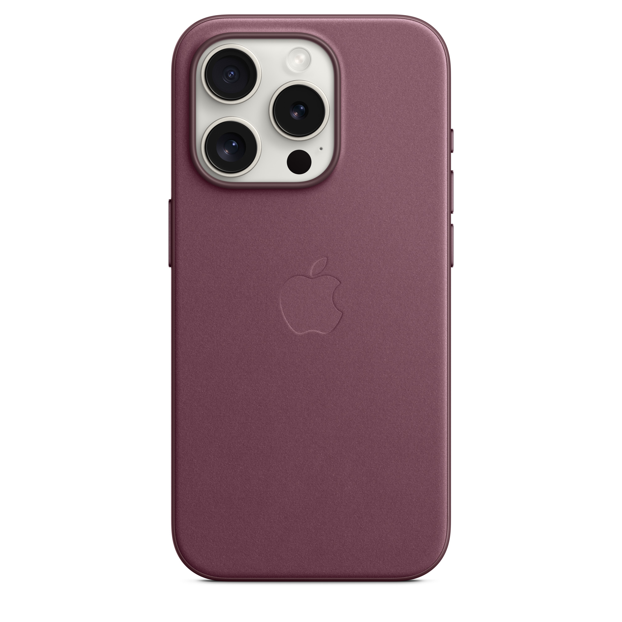 APPLE iPhone 15 Pro MagSafe Mikro Dokuma Telefon Kılıfı Karadut