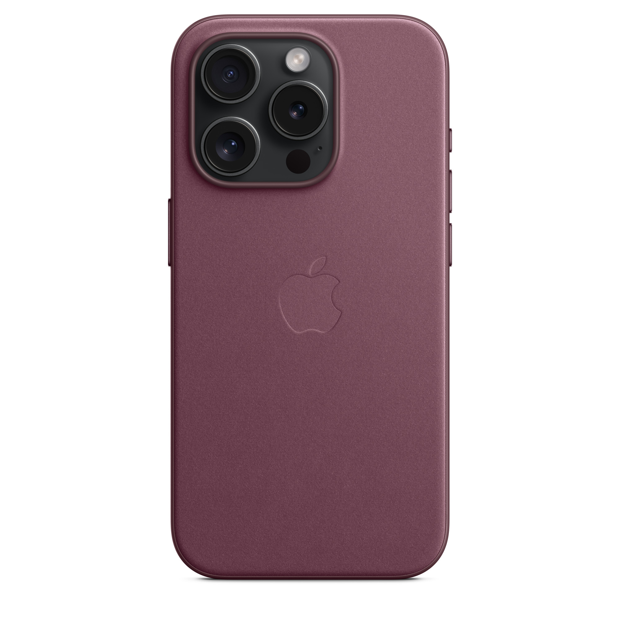 APPLE iPhone 15 Pro MagSafe Mikro Dokuma Telefon Kılıfı Karadut