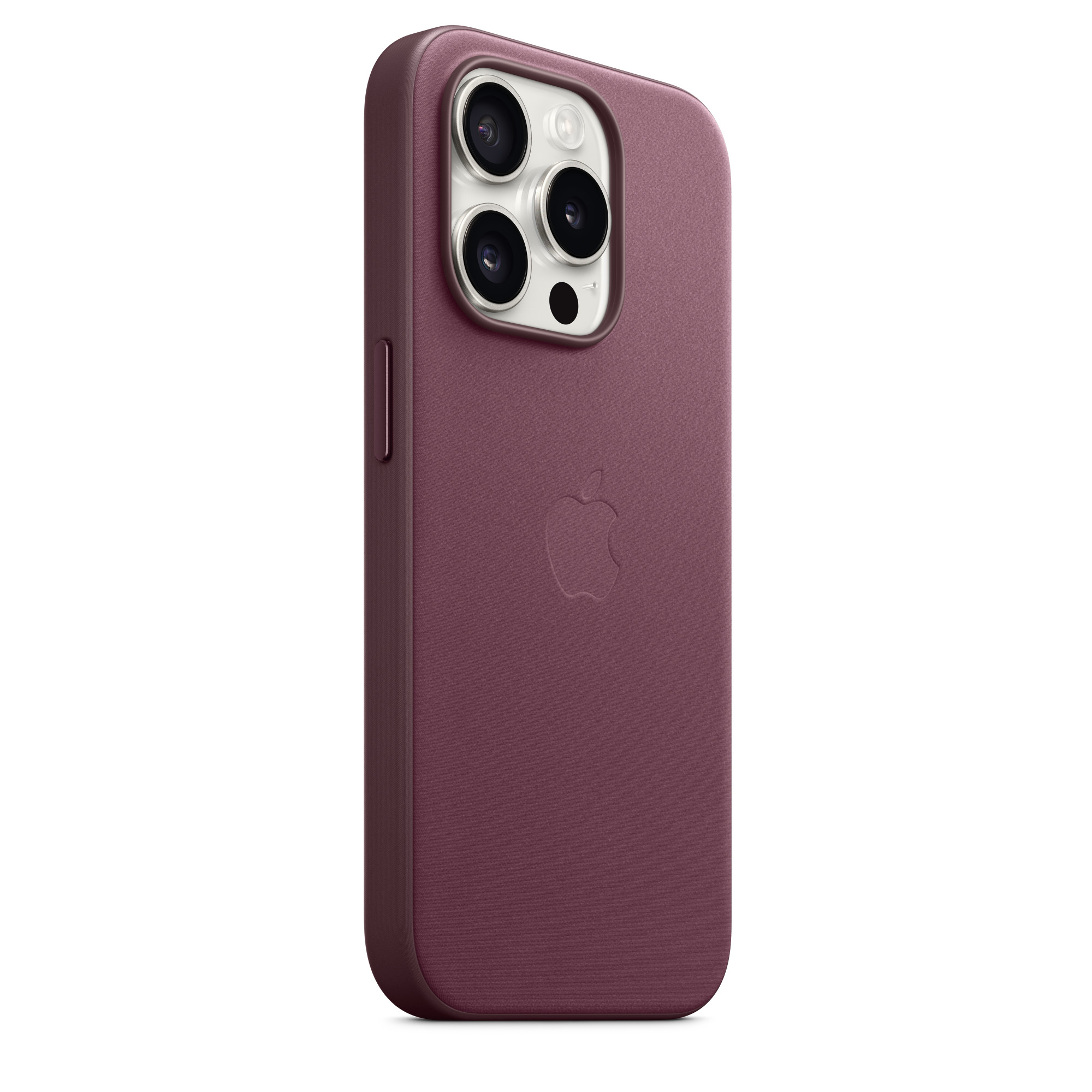 APPLE iPhone 15 Pro MagSafe Mikro Dokuma Telefon Kılıfı Karadut