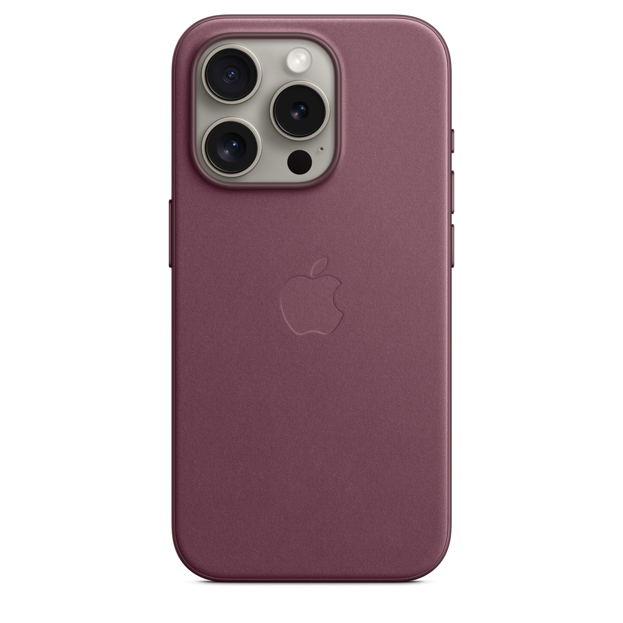 APPLE iPhone 15 Pro MagSafe Mikro Dokuma Telefon Kılıfı Karadut
