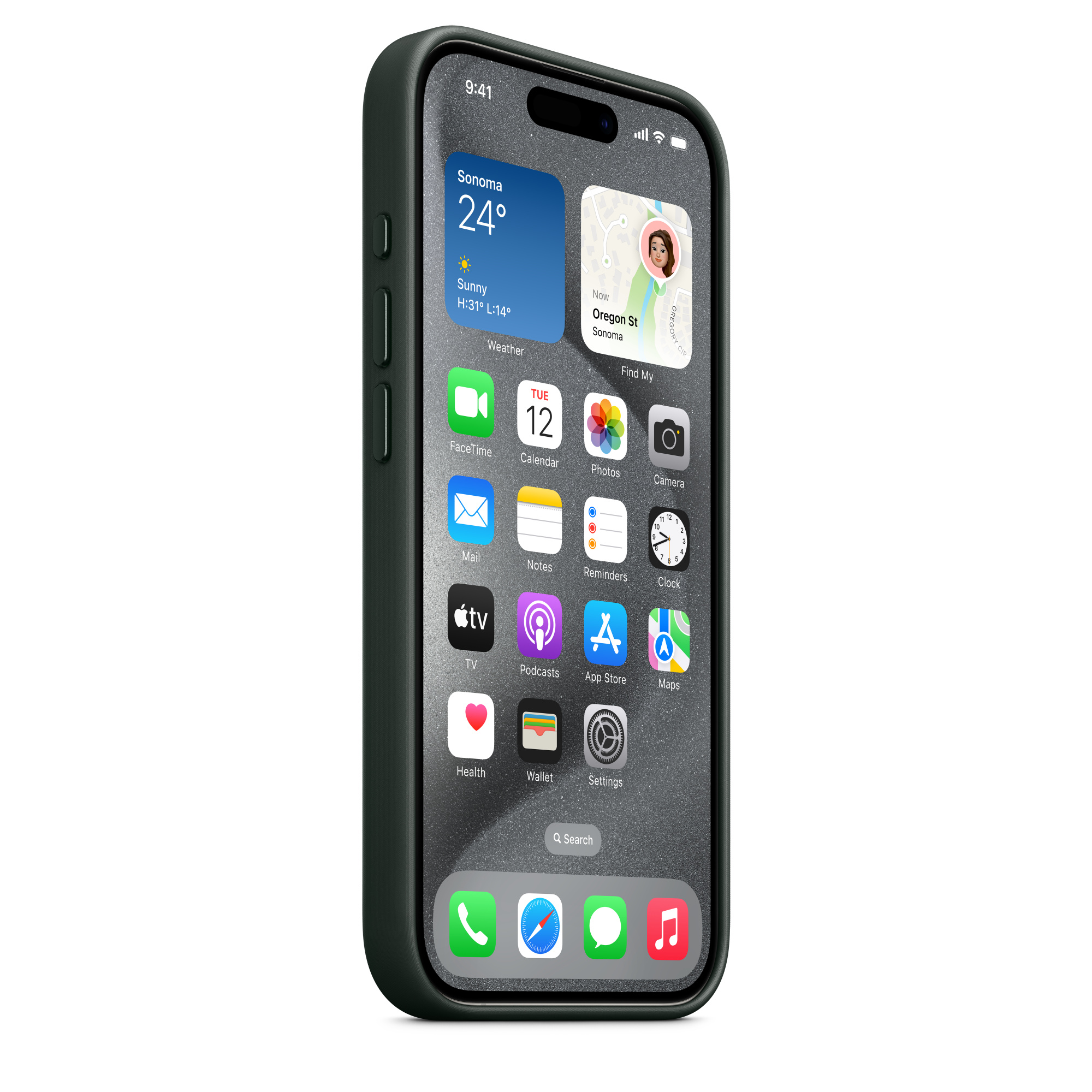 APPLE iPhone 15 Pro MagSafe Mikro Dokuma Telefon Kılıfı Kermes