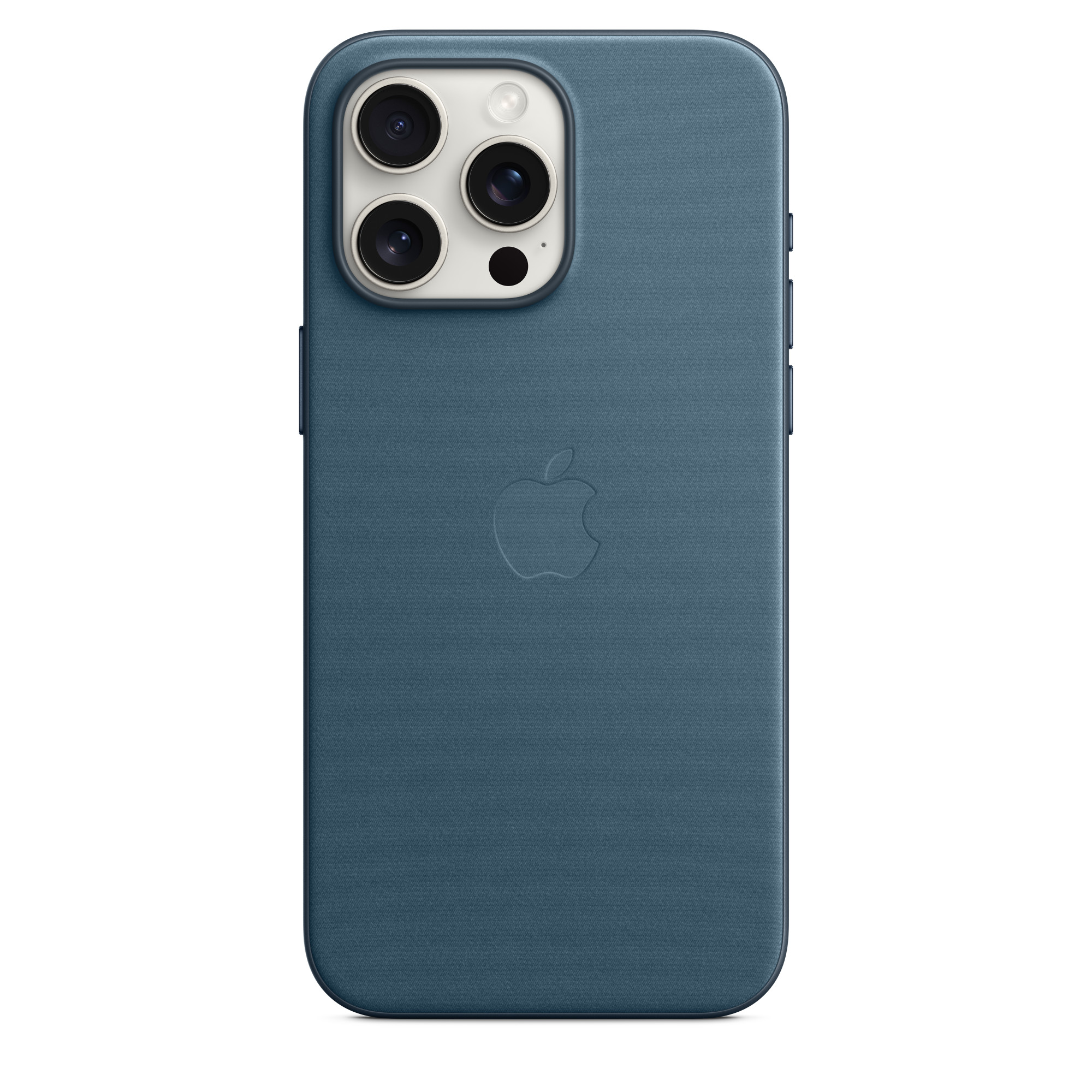 APPLE iPhone 15 Pro Max MagSafe Mikro Dokuma Telefon Kılıfı Pasifik