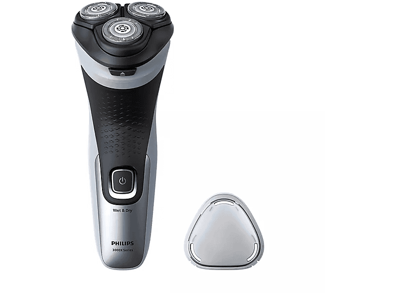 RASOIO ELETTRICO BARBA SHAVER PROFESSIONALE 3 LAME ROTANTI DISPLAY