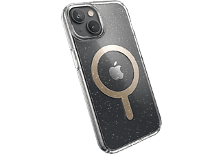 SPECK Presidio PERFECT CLEAR GLITTER + MS iPhone 14/13 tok, átlátszó, mintás, MagSafe (150063-9221)
