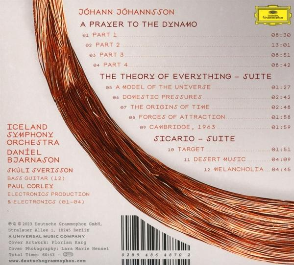 CD mit Titelliste und Credits, mit einem Kupferdraht-Design.