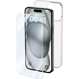 CELLULARLINE Kit di protezione - Set accessori (Adatto per modello: Apple iPhone 15 Plus)