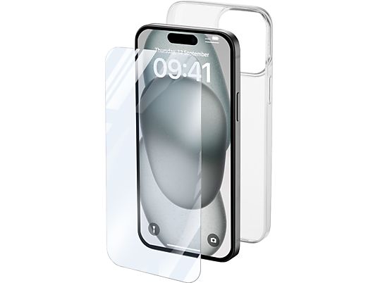 CELLULARLINE Protection Kit - Kit d'accessoires (Convient pour le modèle: Apple iPhone 15 Plus)
