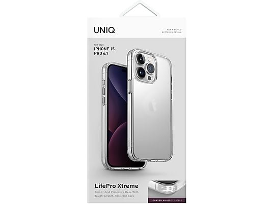 Etui UNIQ LifePro Xtreme do Apple iPhone 15 Pro 6.1 Przezroczysty